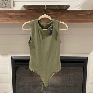 Abercrombie & Fitch Seamless Fabric Crewneck Tank Bodysuit